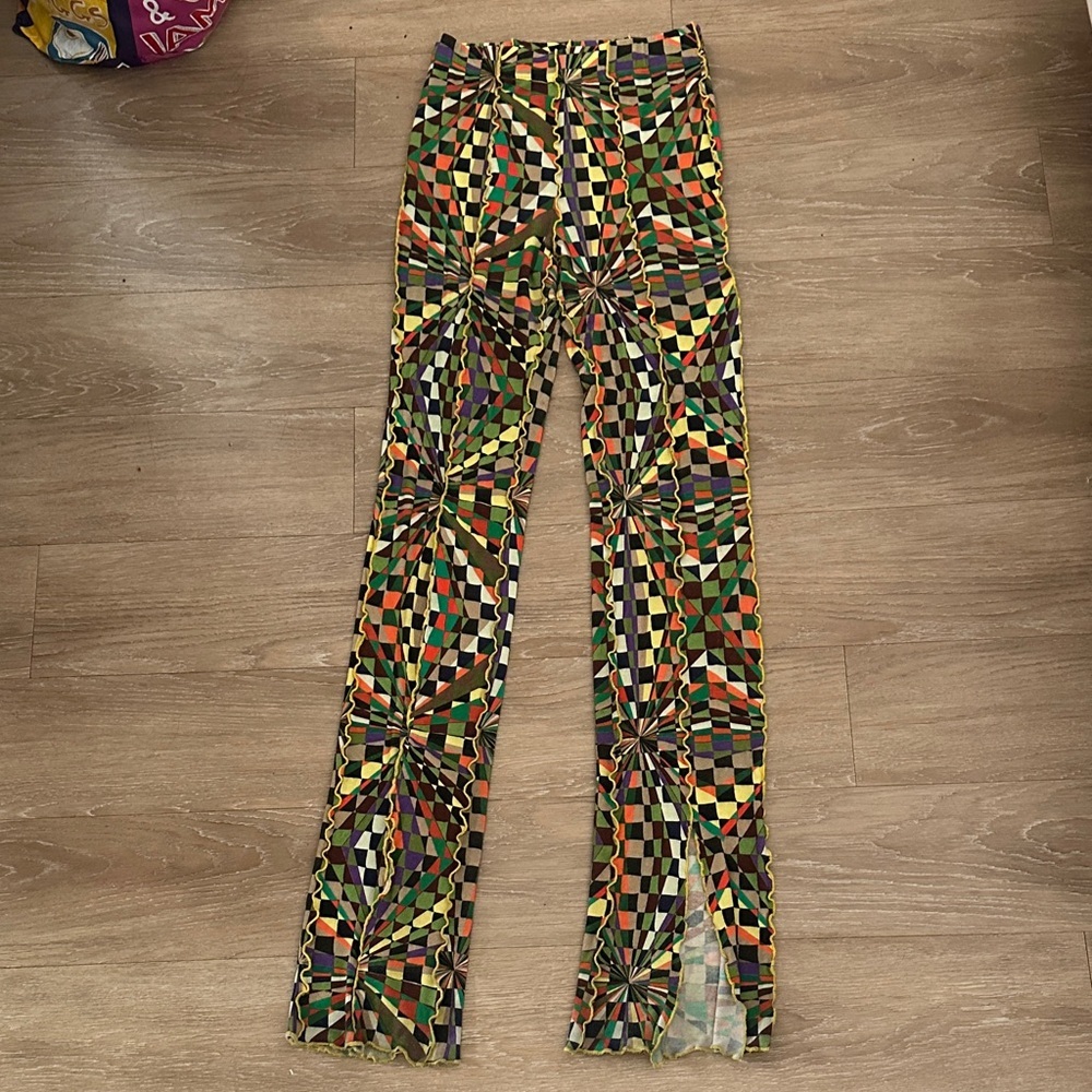 SIEDRES Geometric Pattern Pants